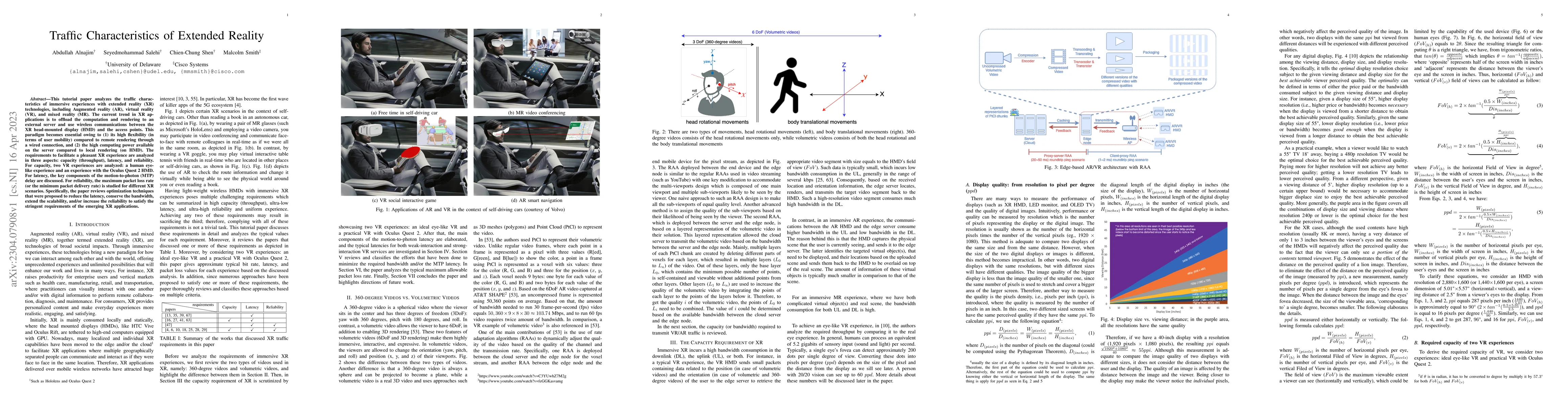 Thumbnail for Traffic Characteristics of Extended Reality