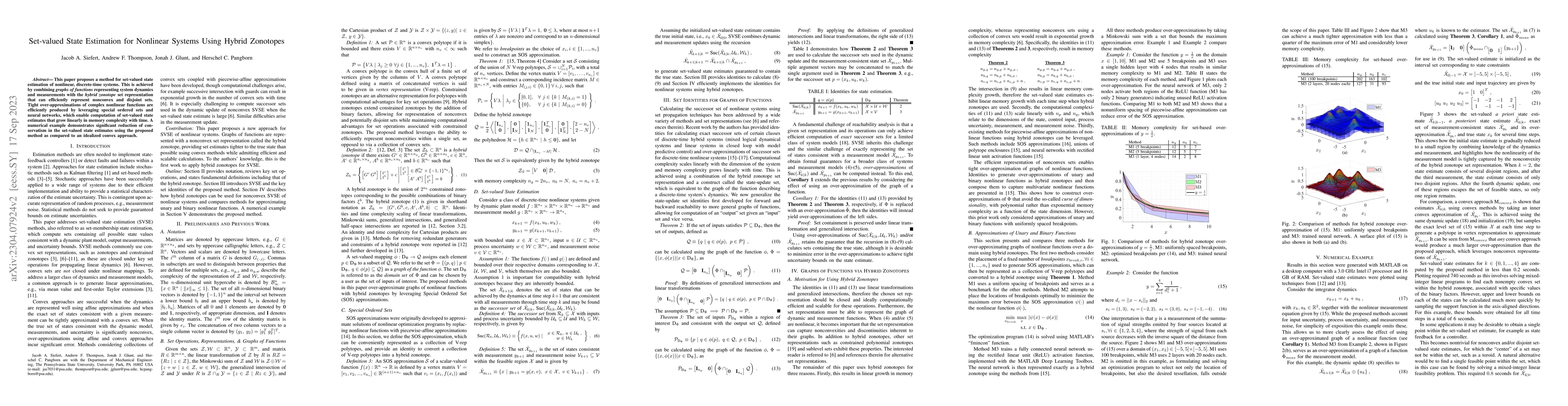 Thumbnail for Set-valued State Estimation for Nonlinear Systems Using Hybrid Zonotopes