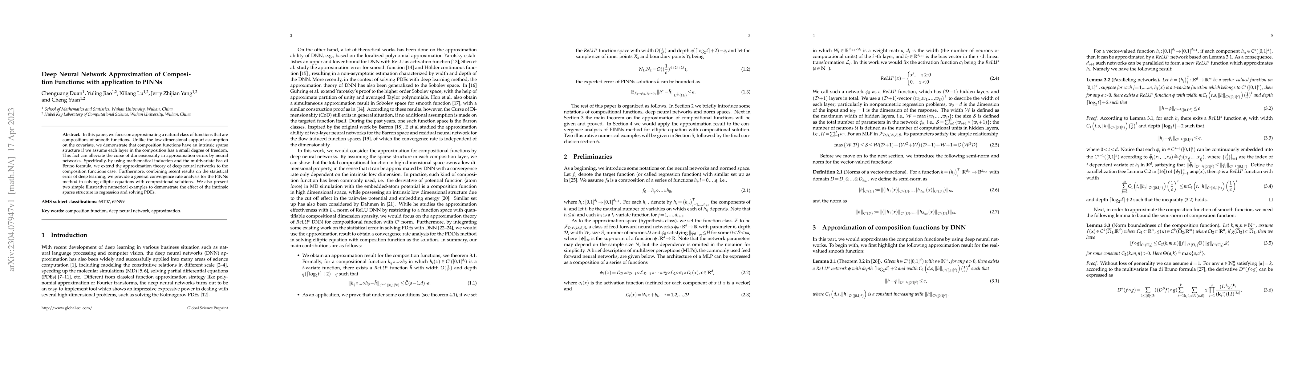 Thumbnail for Deep Neural Network Approximation of Composition Functions: with
  application to PINNs