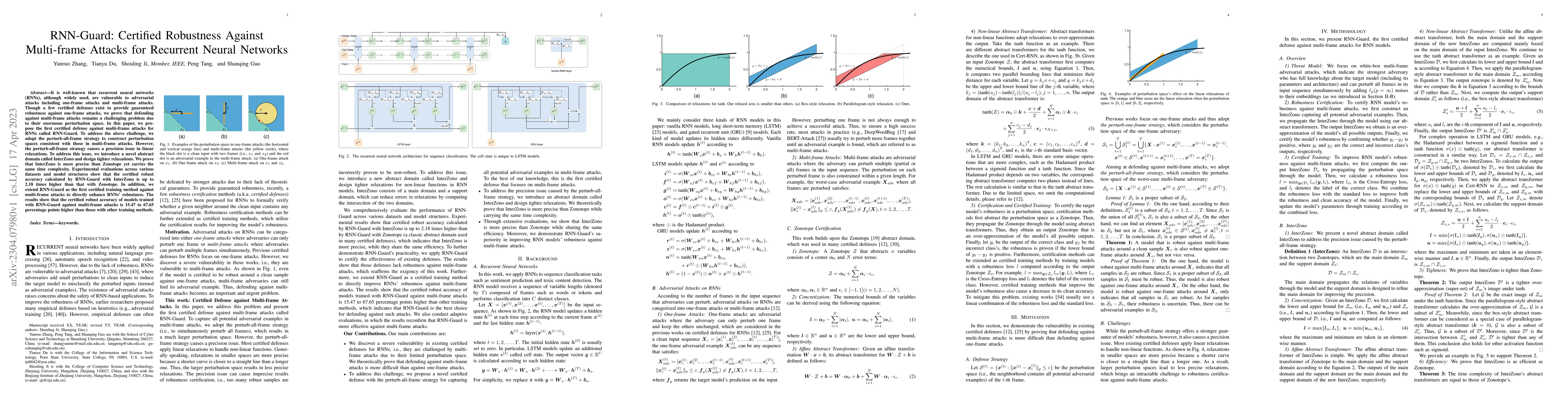 Thumbnail for RNN-Guard: Certified Robustness Against Multi-frame Attacks for
  Recurrent Neural Networks