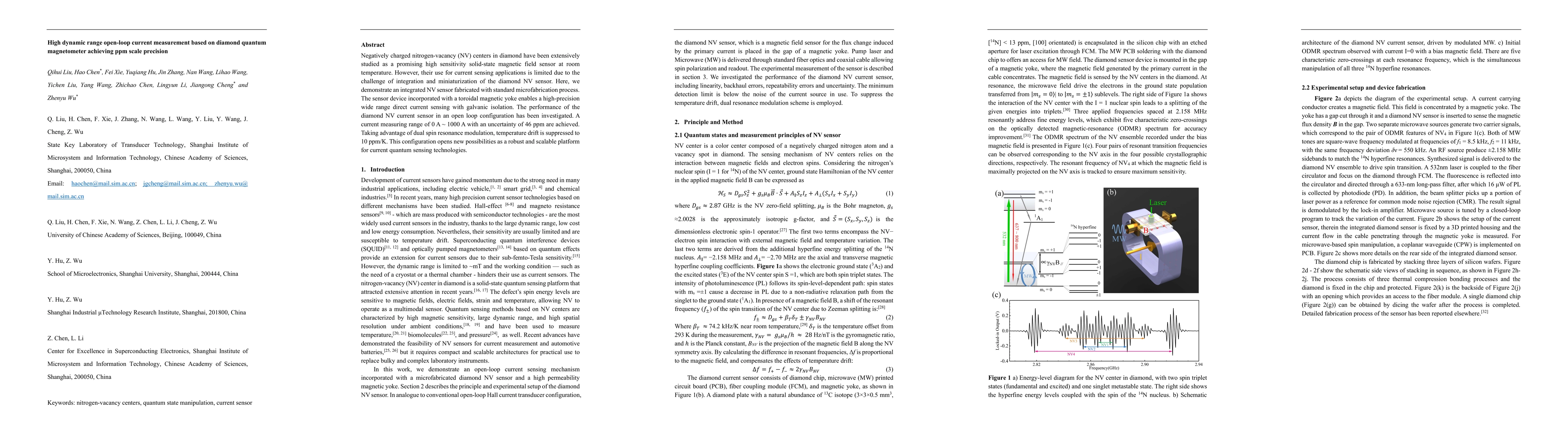 Thumbnail for High dynamic range open-loop current measurement based on diamond
  quantum magnetometer achieving ppm scale precision