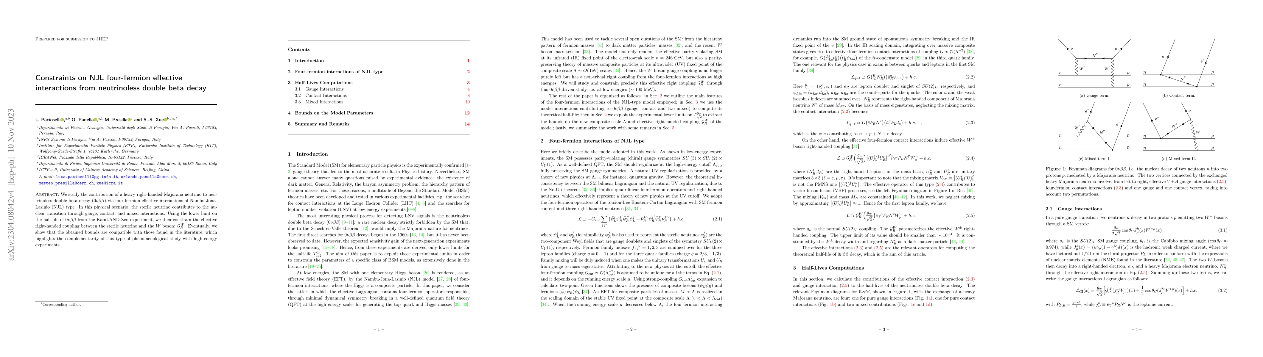Thumbnail for Constraints on NJL four-fermion effective interactions from neutrinoless
  double beta decay