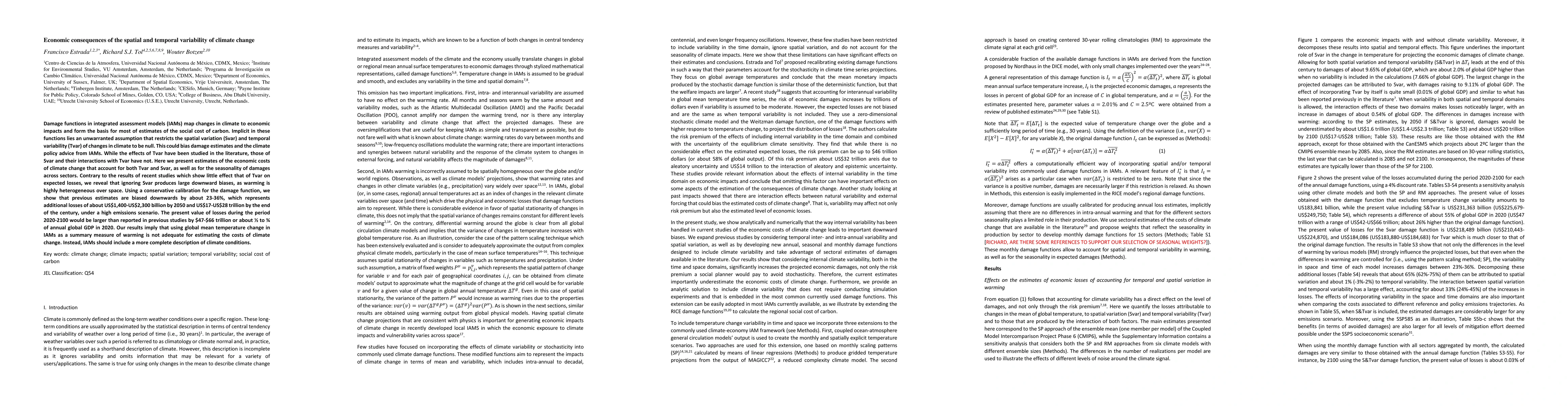 Thumbnail for Economic consequences of the spatial and temporal variability of climate
  change