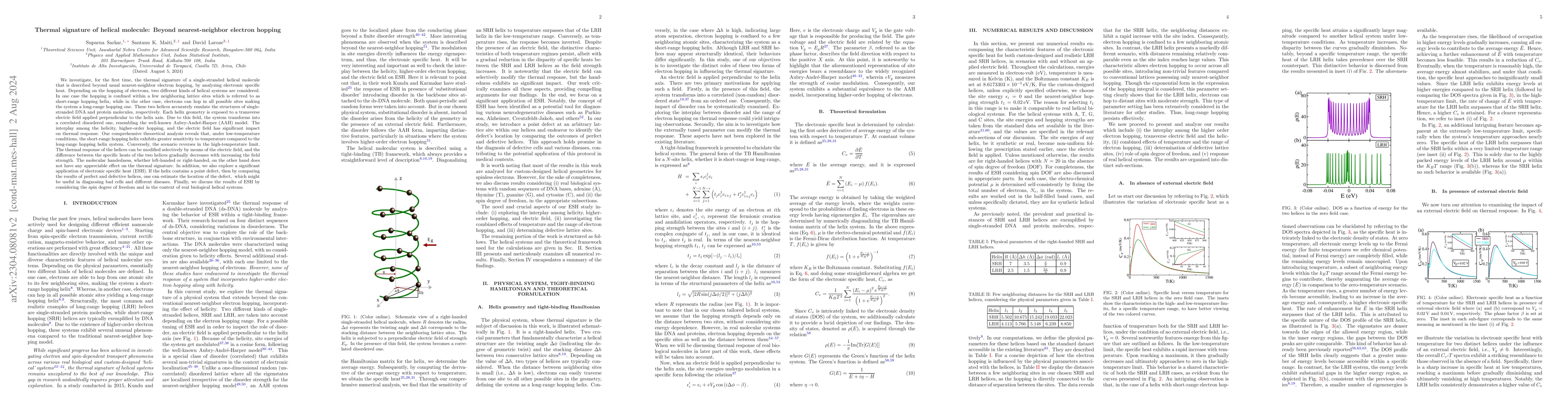 Thumbnail for Thermal signature of helical molecule: Beyond nearest-neighbor electron
  hopping