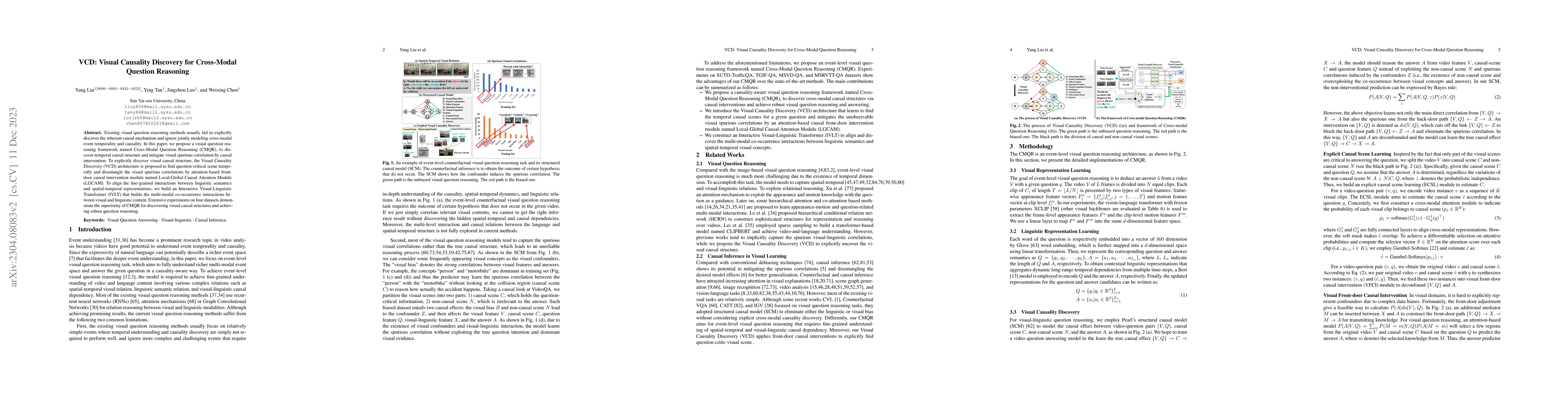Thumbnail for VCD: Visual Causality Discovery for Cross-Modal Question Reasoning