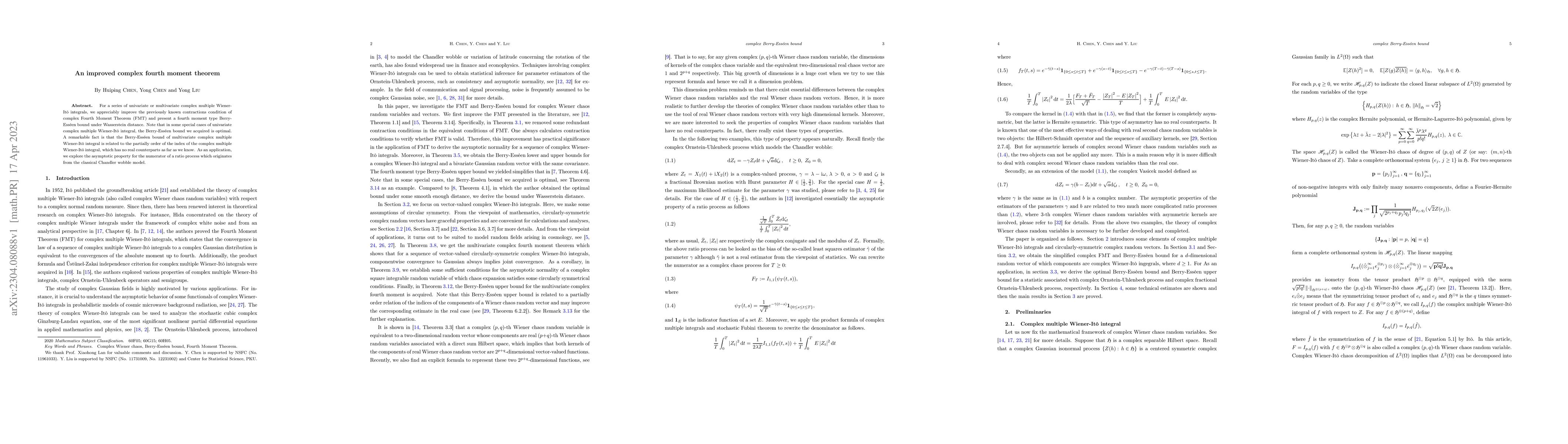 Thumbnail for An improved complex fourth moment theorem