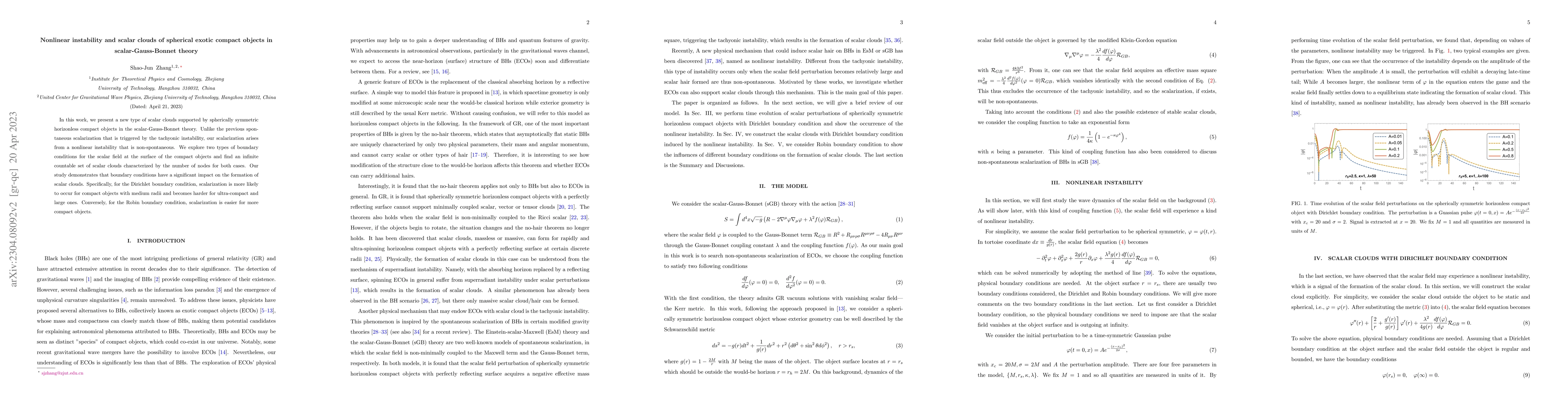 Thumbnail for Nonlinear instability and scalar clouds of spherical exotic compact
  objects in scalar-Gauss-Bonnet theory