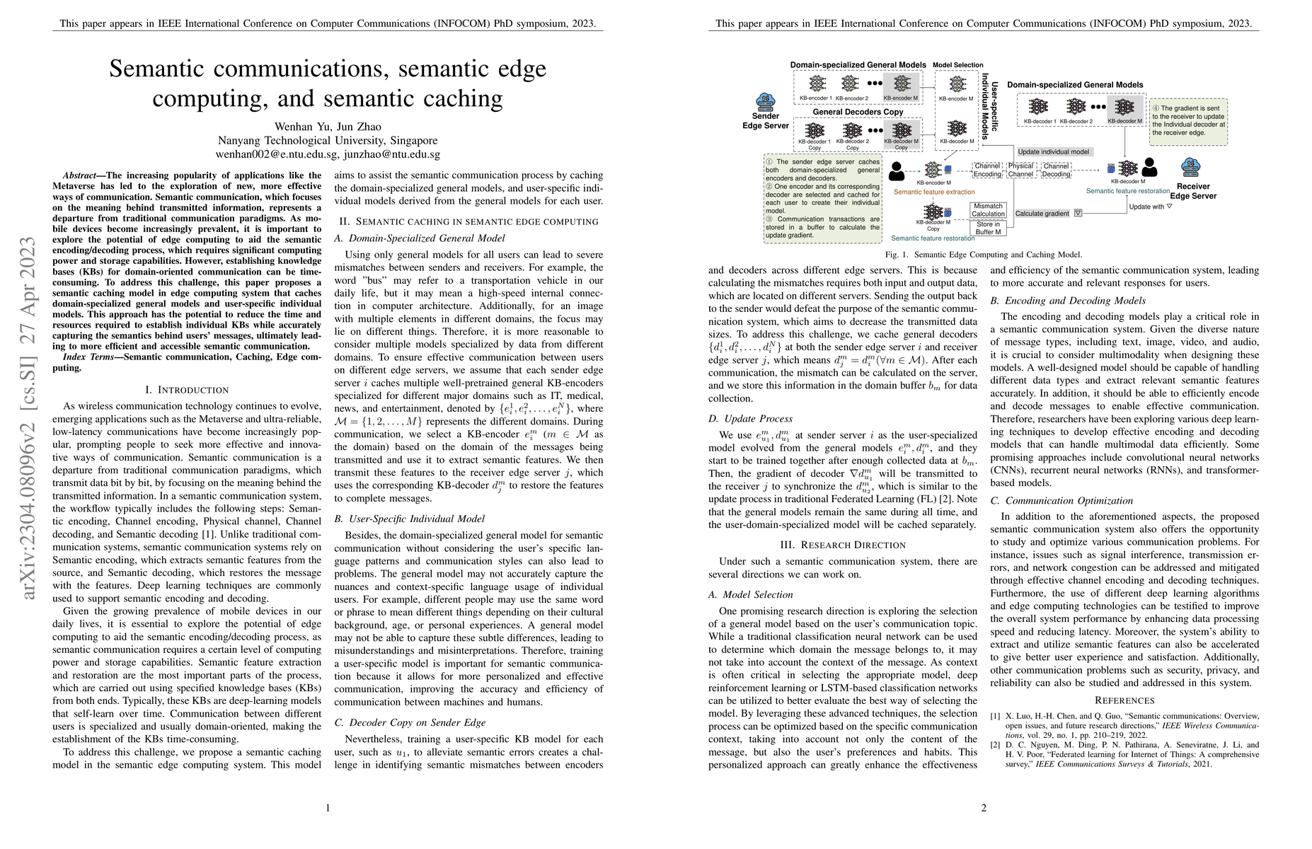 Thumbnail for Semantic communications, semantic edge computing, and semantic caching