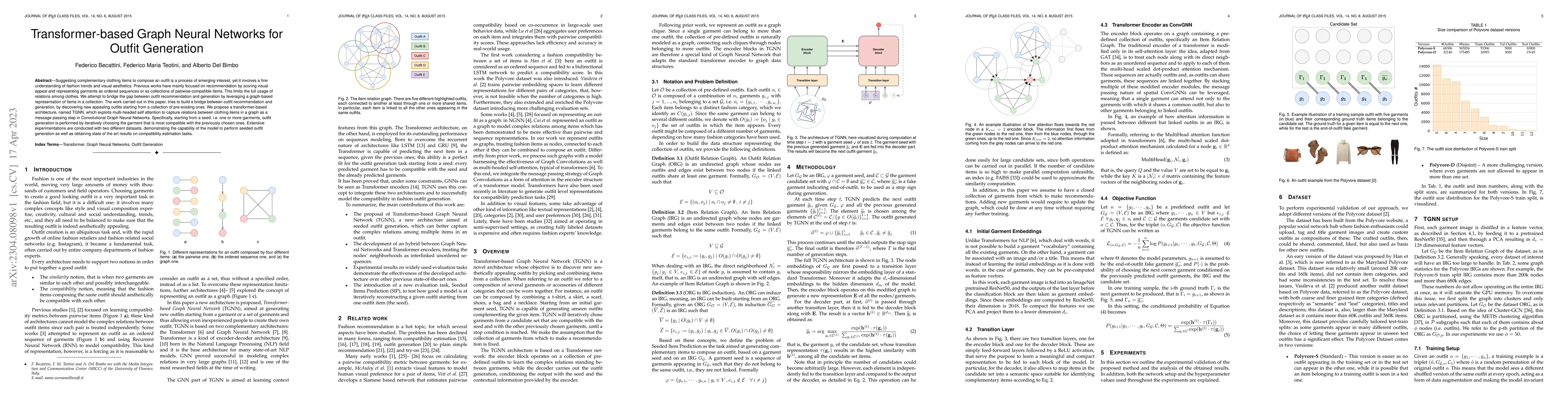 Thumbnail for Transformer-based Graph Neural Networks for Outfit Generation