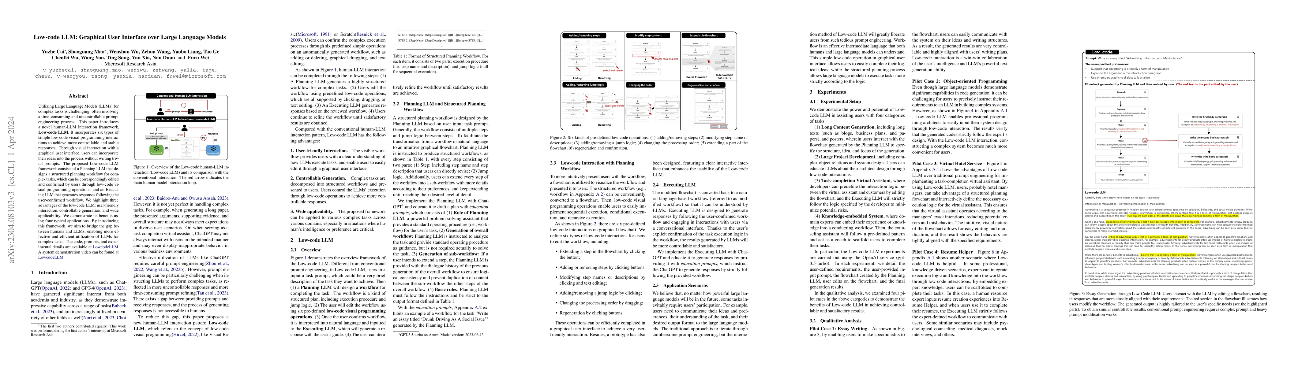 Thumbnail for Low-code LLM: Graphical User Interface over Large Language Models