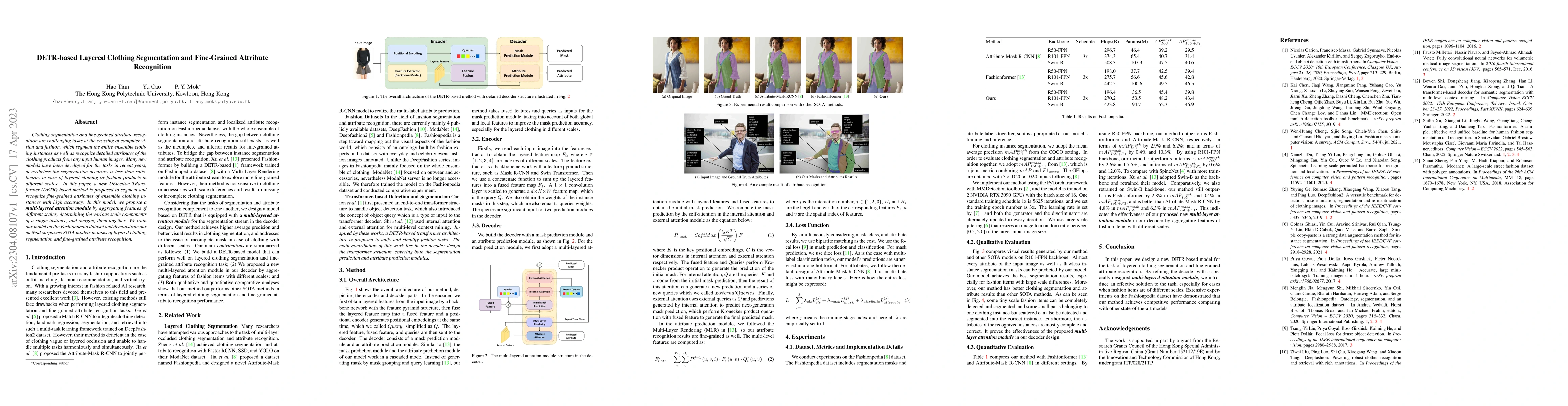 Thumbnail for DETR-based Layered Clothing Segmentation and Fine-Grained Attribute
  Recognition
