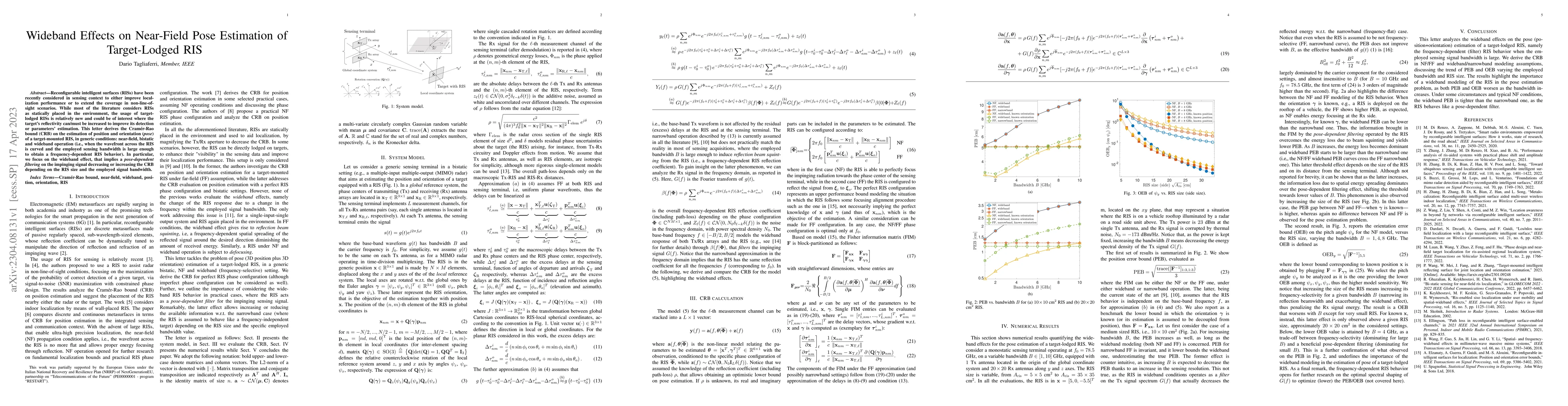Thumbnail for Wideband Effects on Near-Field Pose Estimation of Target-Lodged RIS