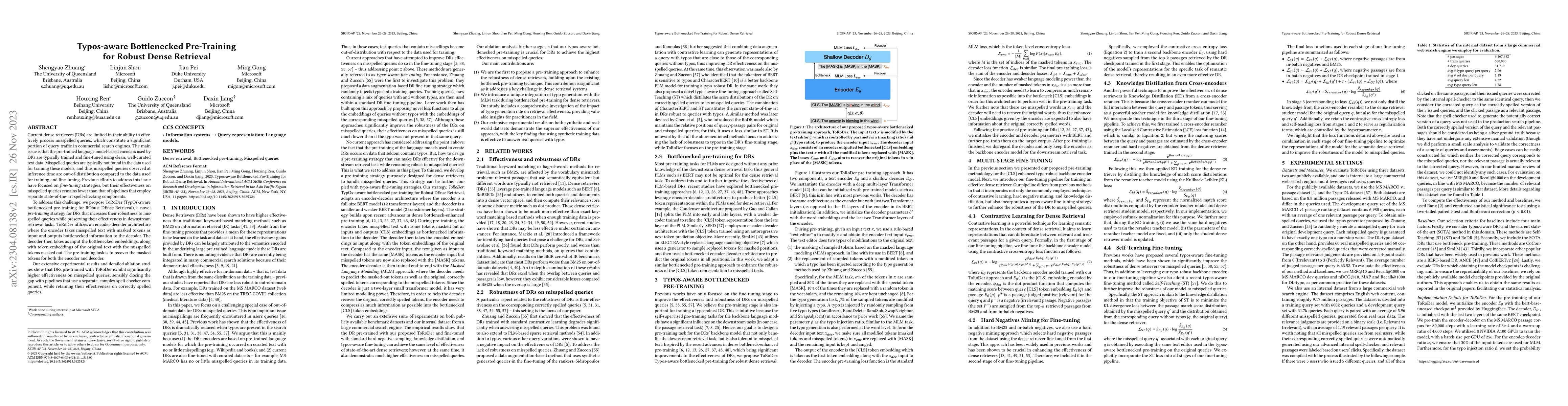 Thumbnail for Typos-aware Bottlenecked Pre-Training for Robust Dense Retrieval