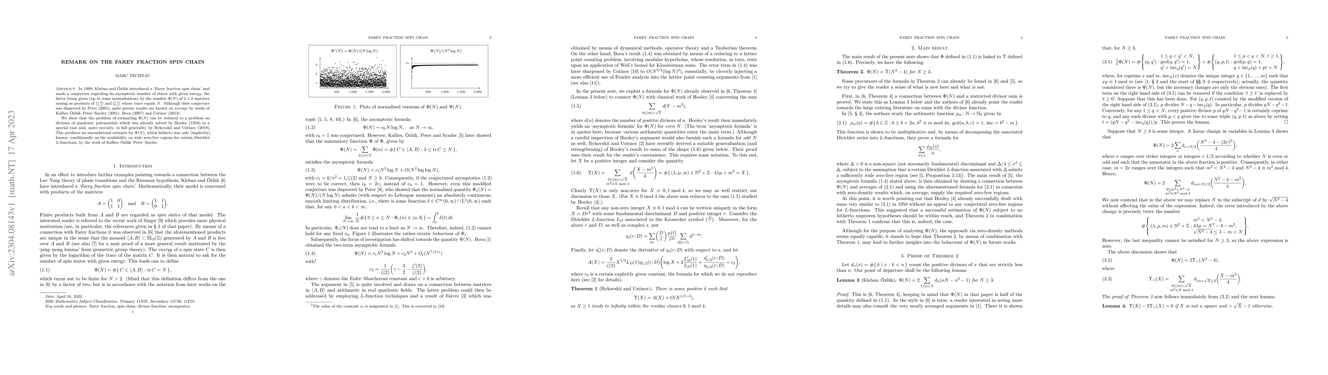 Thumbnail for Remark on the Farey fraction spin chain
