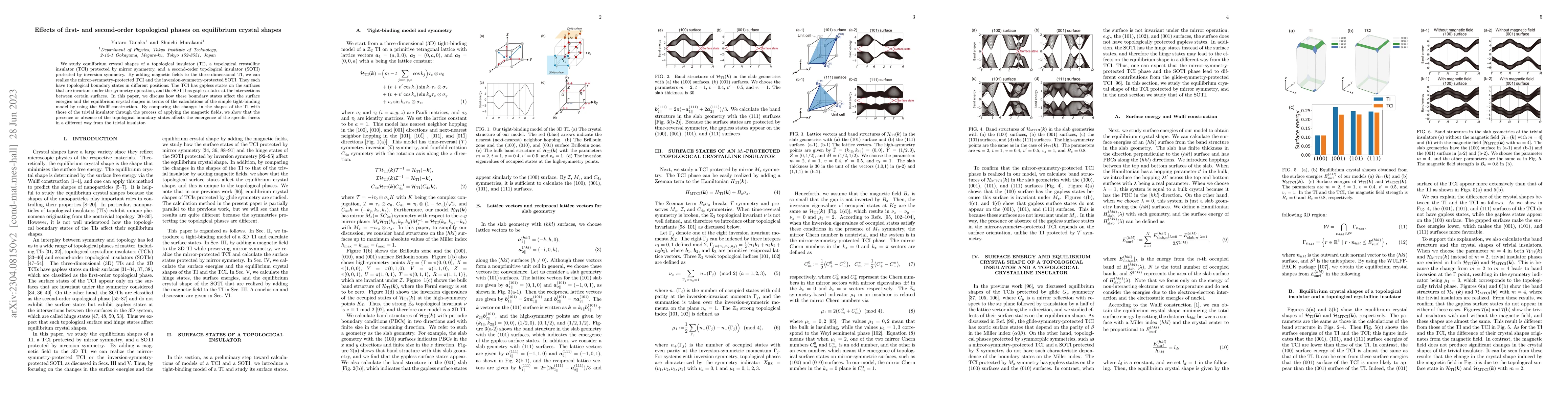 Thumbnail for Effects of first- and second-order topological phases on equilibrium
  crystal shapes