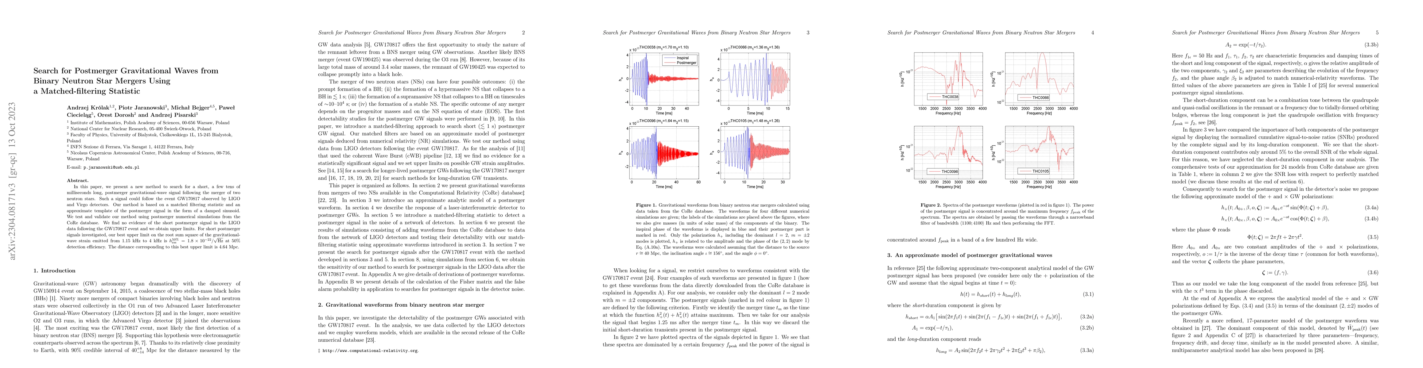 Thumbnail for Search for Postmerger Gravitational Waves from Binary Neutron Star
  Mergers Using a Matched-filtering Statistic