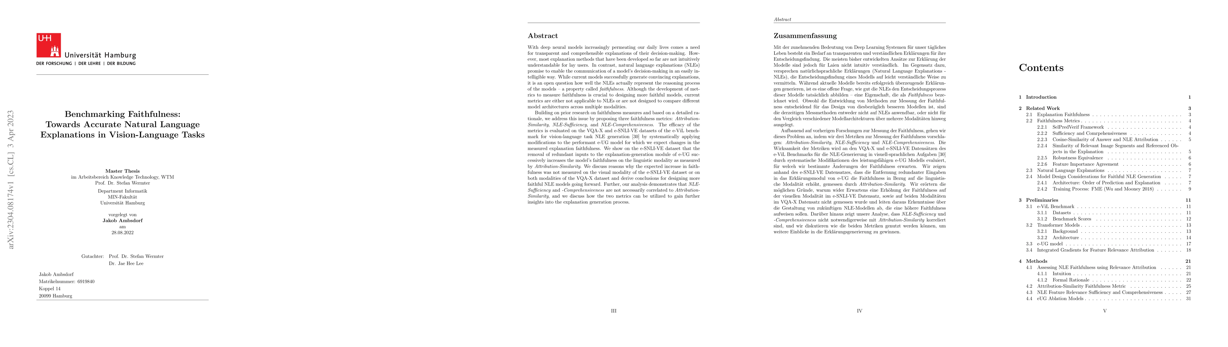 Thumbnail for Benchmarking Faithfulness: Towards Accurate Natural Language
  Explanations in Vision-Language Tasks