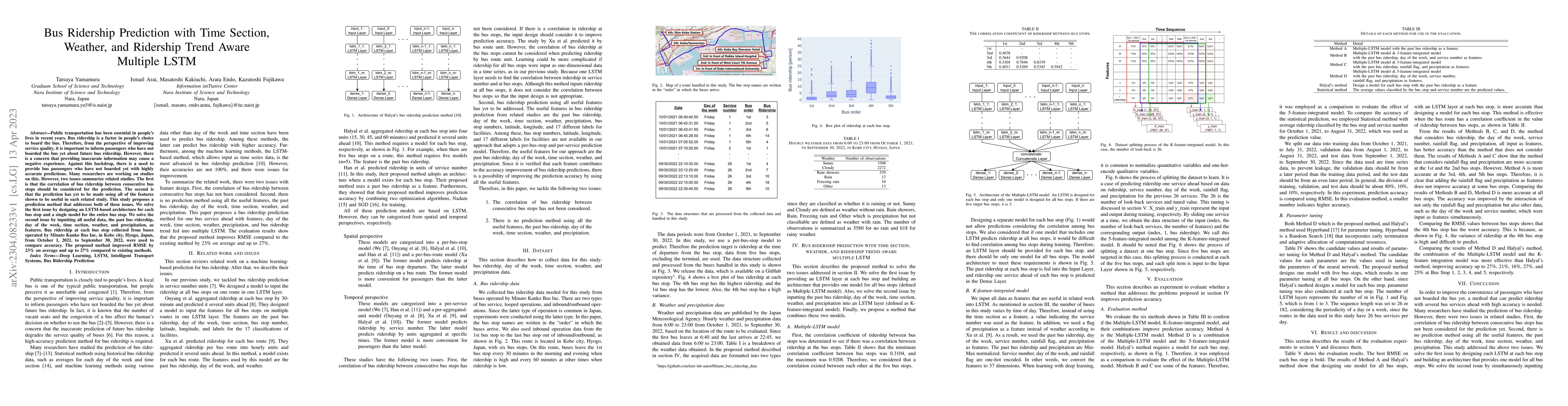 Thumbnail for Bus Ridership Prediction with Time Section, Weather, and Ridership Trend
  Aware Multiple LSTM