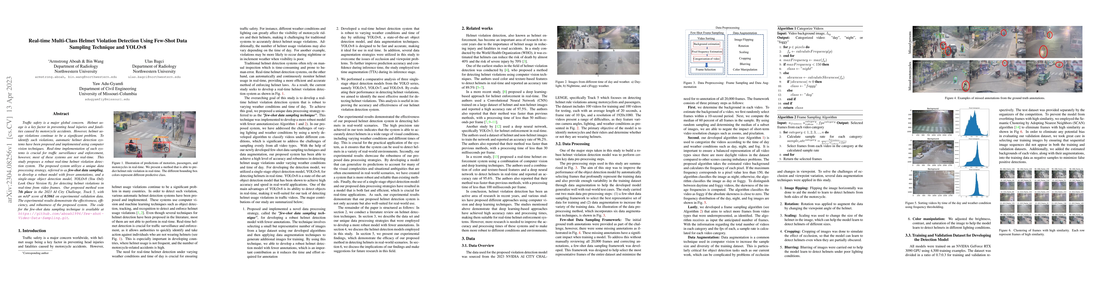 Thumbnail for Real-time Multi-Class Helmet Violation Detection Using Few-Shot Data
  Sampling Technique and YOLOv8