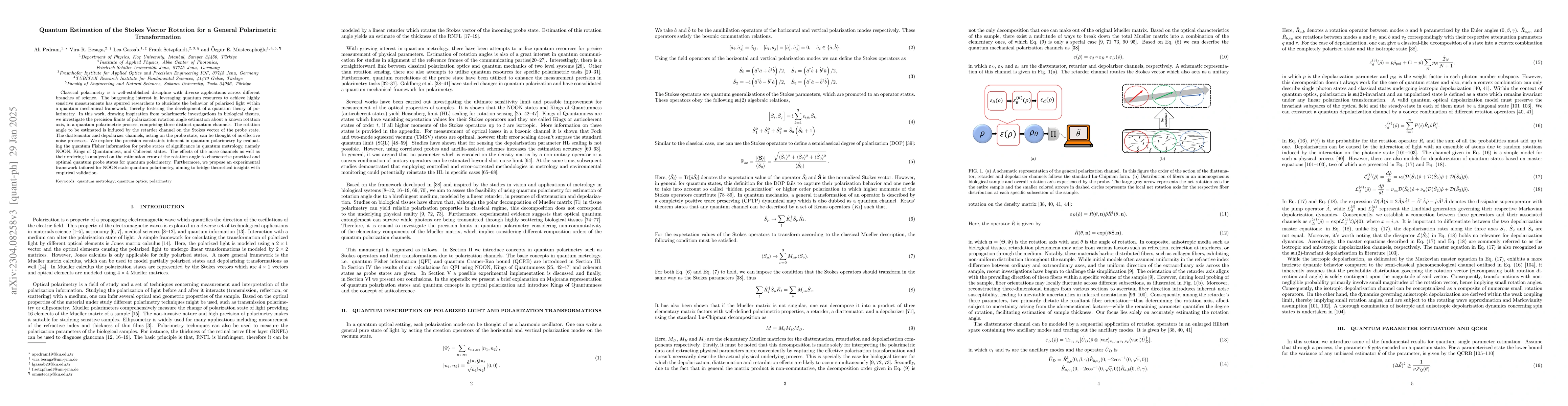 Thumbnail for Quantum Estimation of the Stokes Vector Rotation for a General
  Polarimetric Transformation