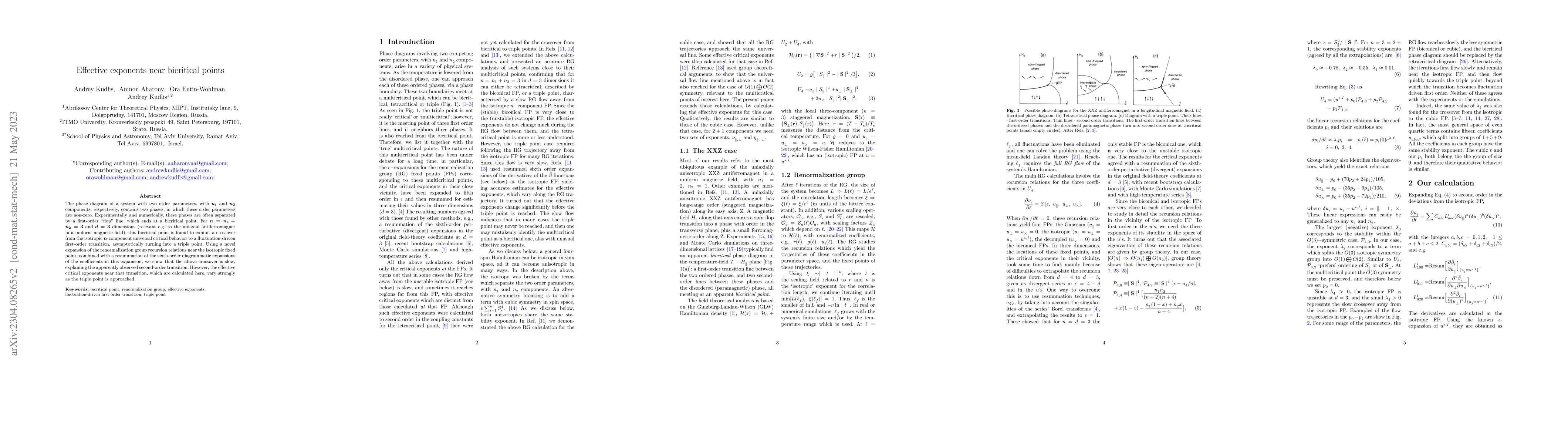 Thumbnail for Effective exponents near bicritical points