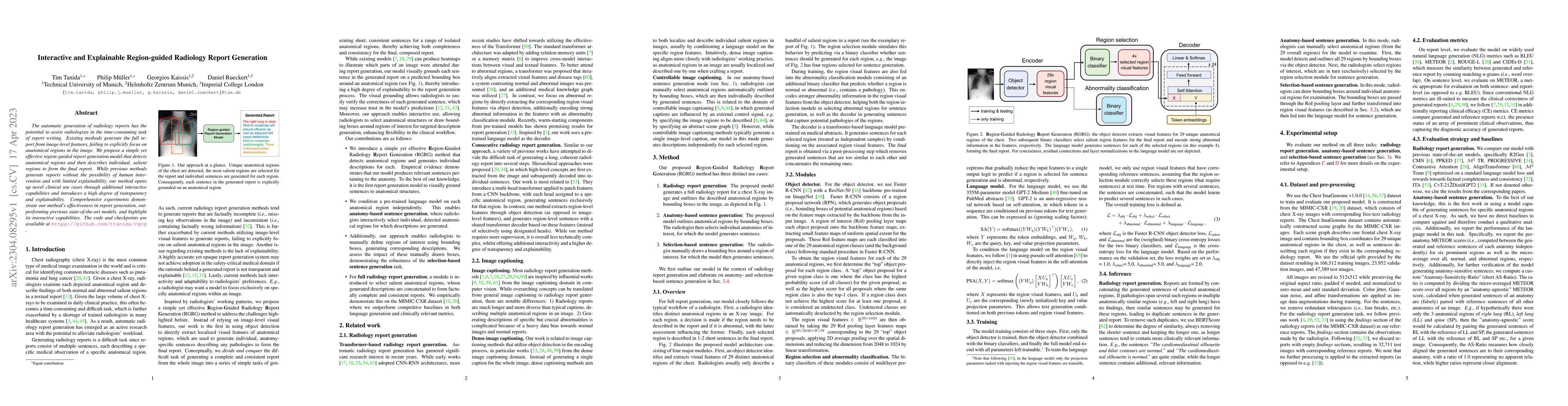 Thumbnail for Interactive and Explainable Region-guided Radiology Report Generation