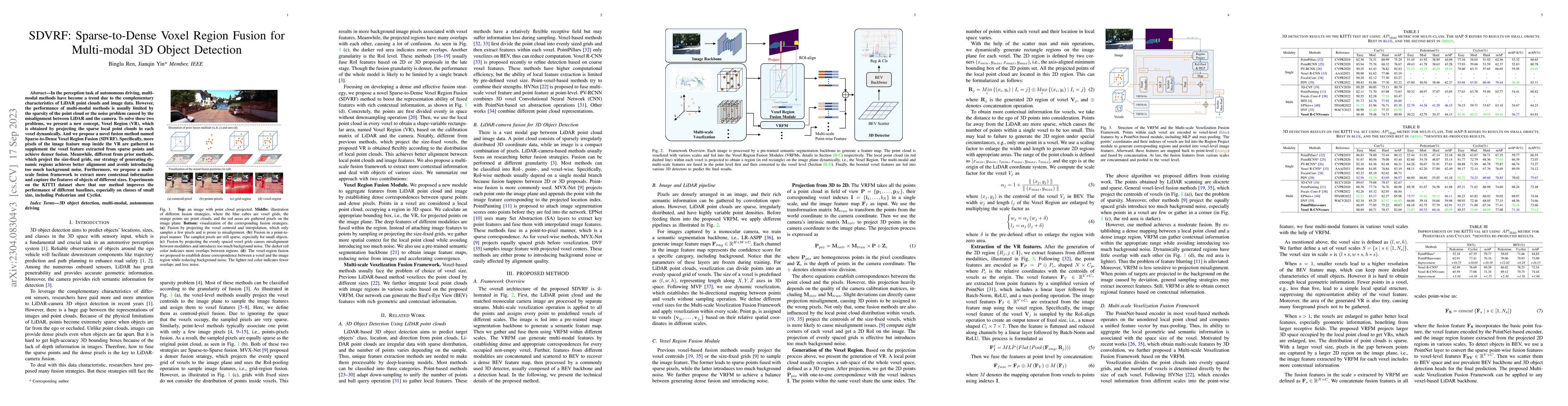 Thumbnail for SDVRF: Sparse-to-Dense Voxel Region Fusion for Multi-modal 3D Object
  Detection