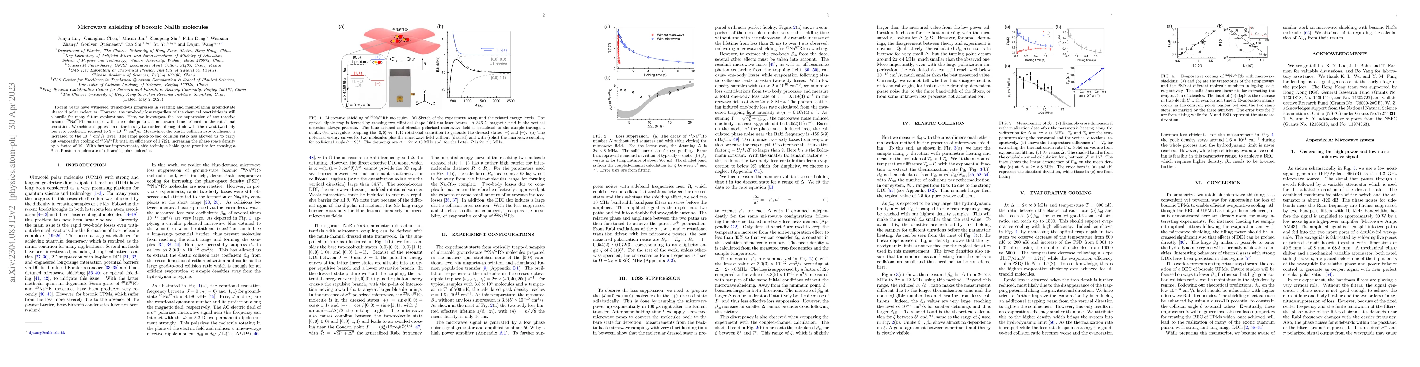 Thumbnail for Microwave shielding of bosonic NaRb molecules