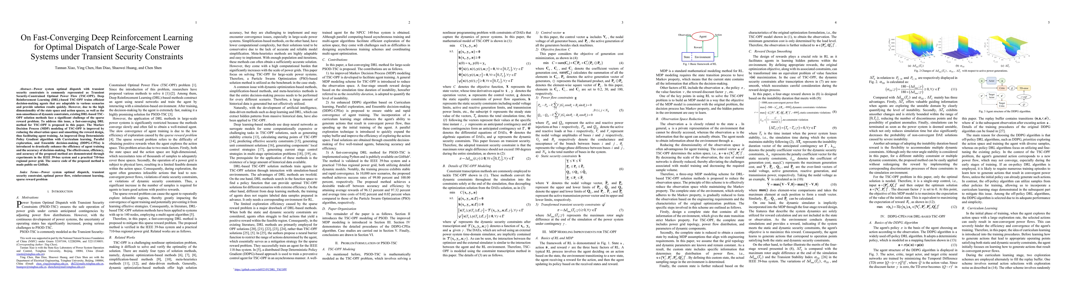Thumbnail for On Fast-Converged Deep Reinforcement Learning for Optimal Dispatch of
  Large-Scale Power Systems under Transient Security Constraints