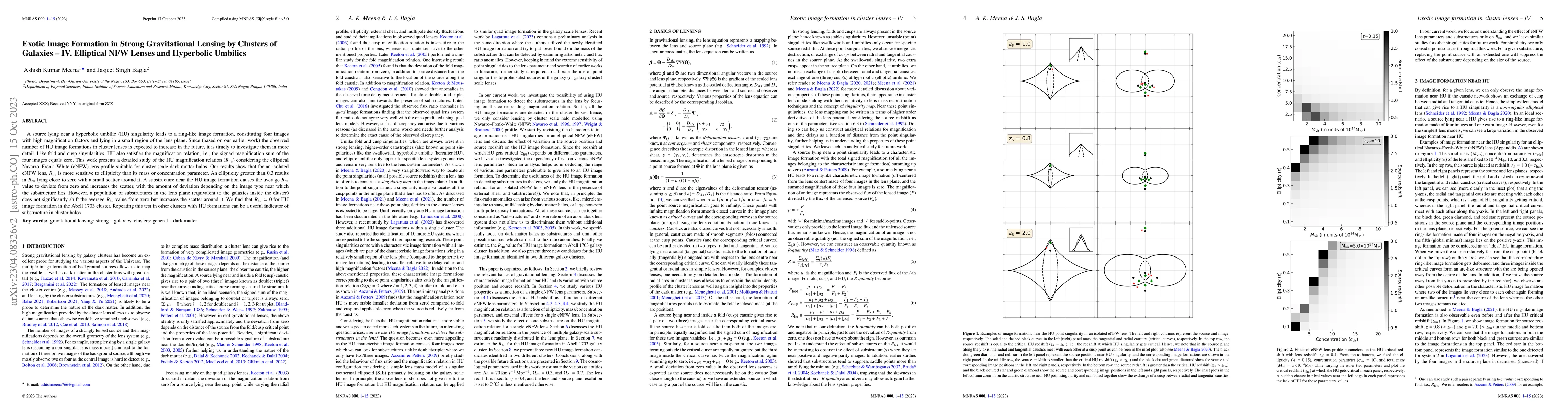 Thumbnail for Exotic Image Formation in Strong Gravitational Lensing by Clusters of
  Galaxies -- IV. Elliptical NFW Lenses and Hyperbolic Umbilics