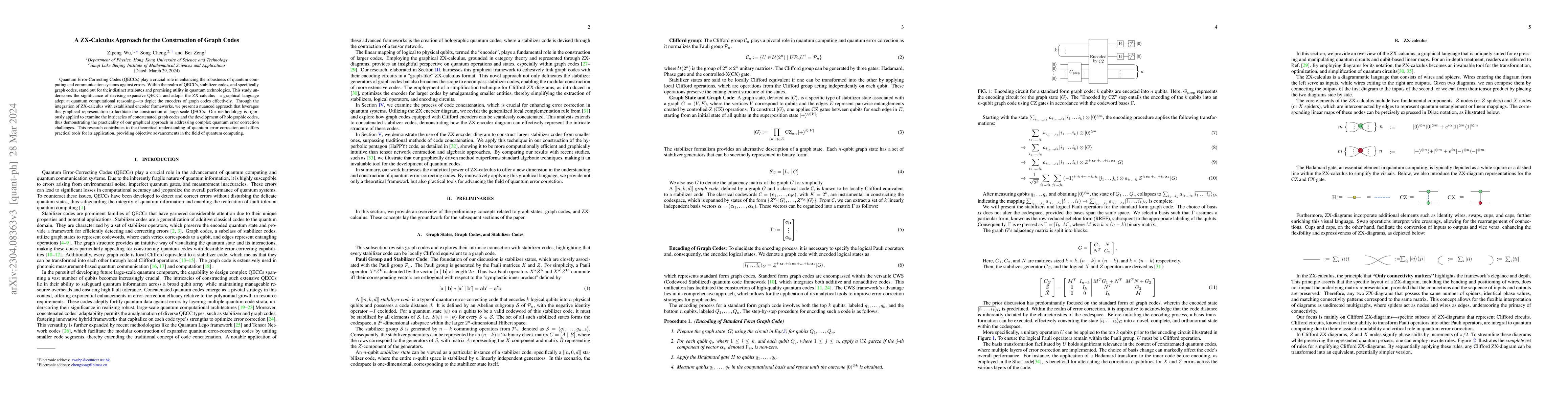 Thumbnail for A ZX-Calculus Approach for the Construction of Graph Codes