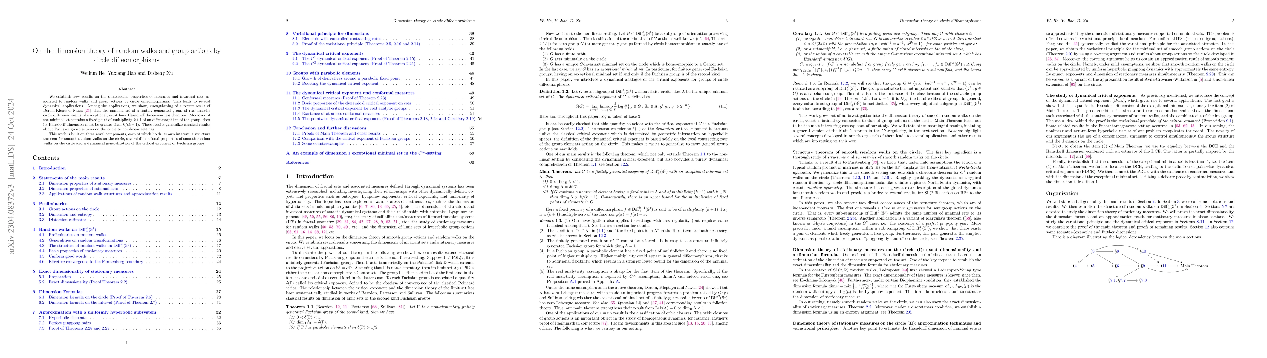 Thumbnail for On the dimension theory of random walks and group actions by circle
  diffeomorphisms
