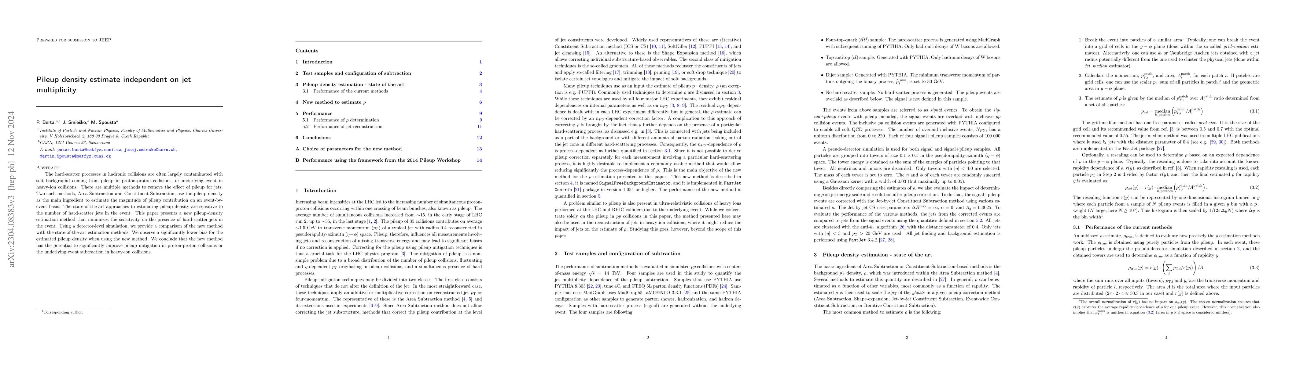 Thumbnail for Pileup density estimate independent on jet multiplicity