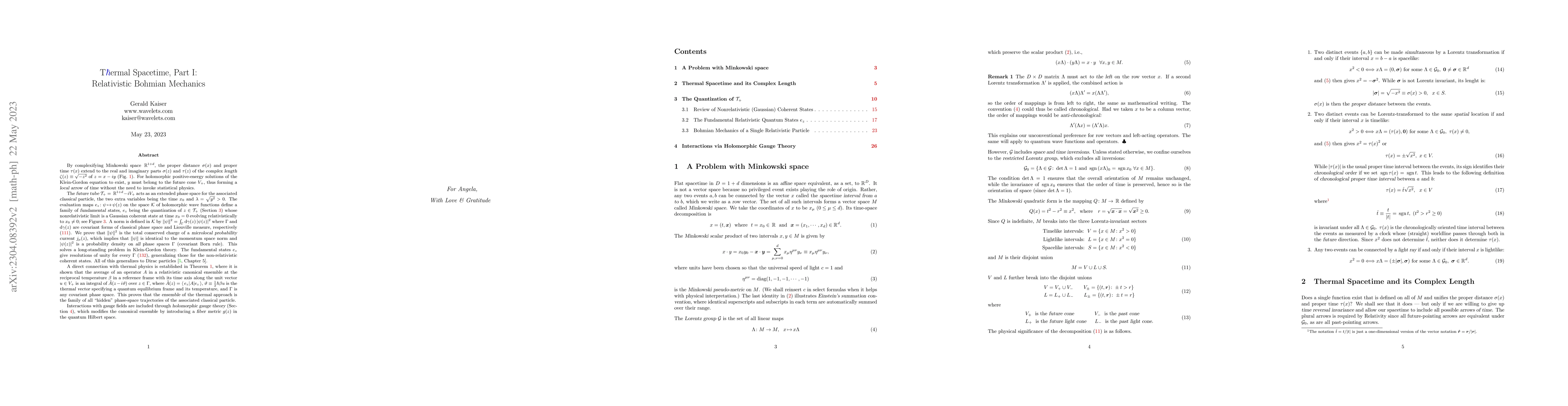 Thumbnail for Thermal Spacetime, Part I: Relativistic Bohmian Mechanics