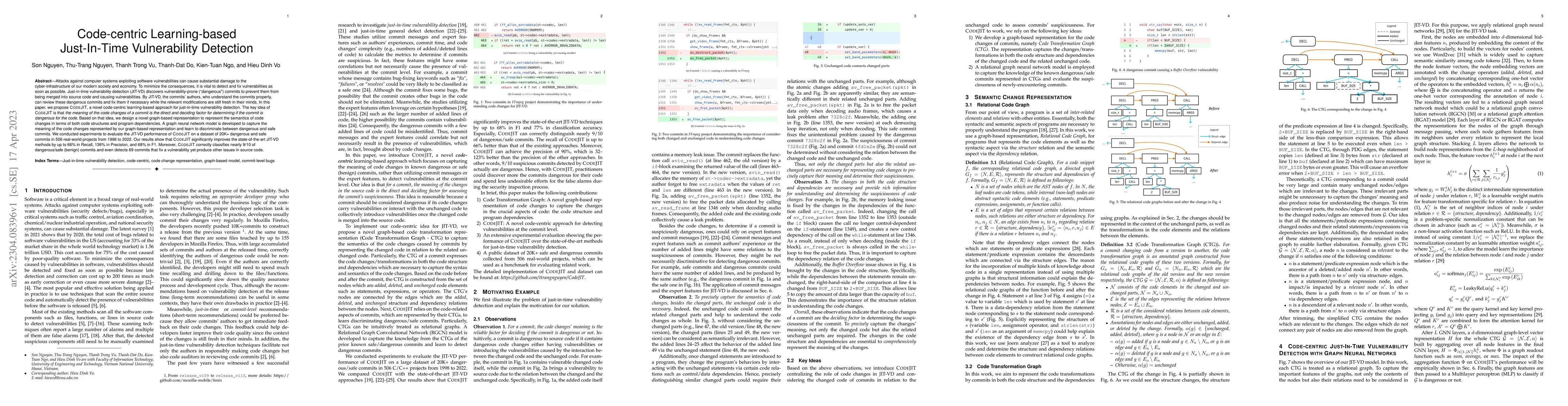 Thumbnail for Code-centric Learning-based Just-In-Time Vulnerability Detection