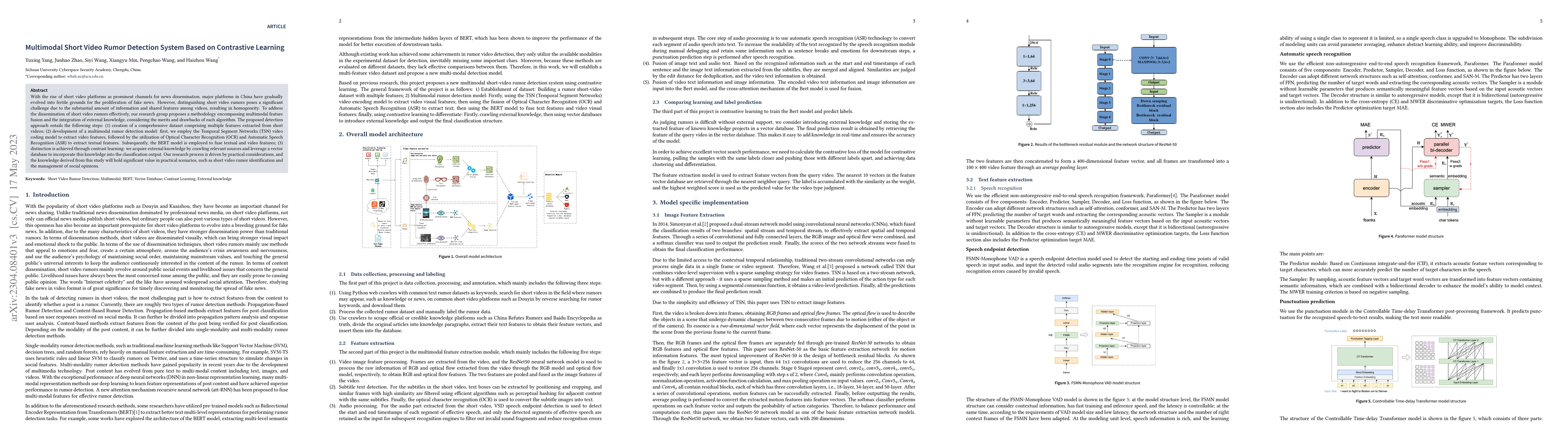 Thumbnail for Multimodal Short Video Rumor Detection System Based on Contrastive
  Learning