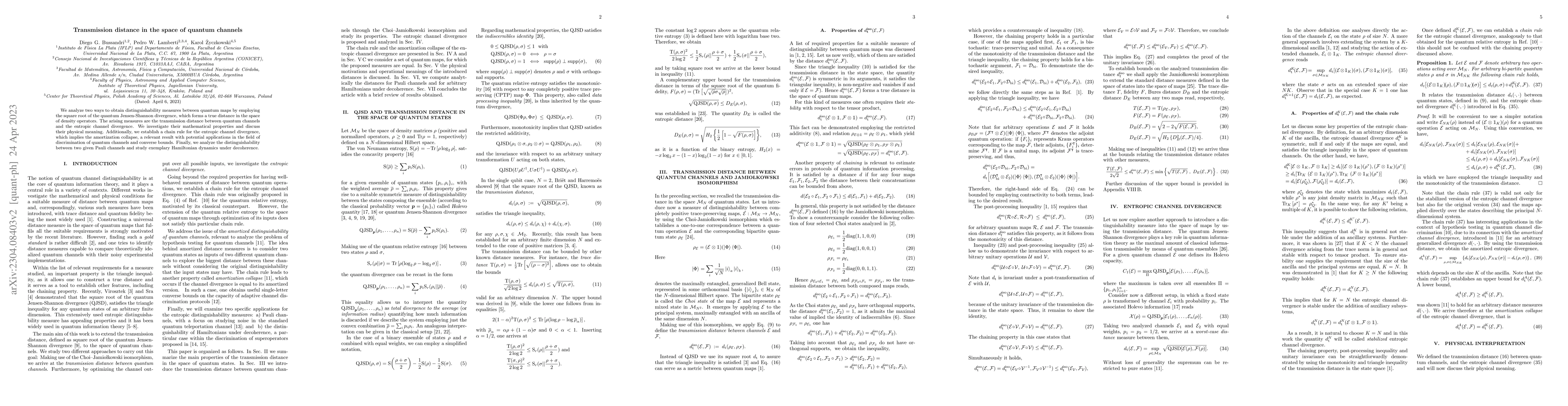 Thumbnail for Transmission distance in the space of quantum channels