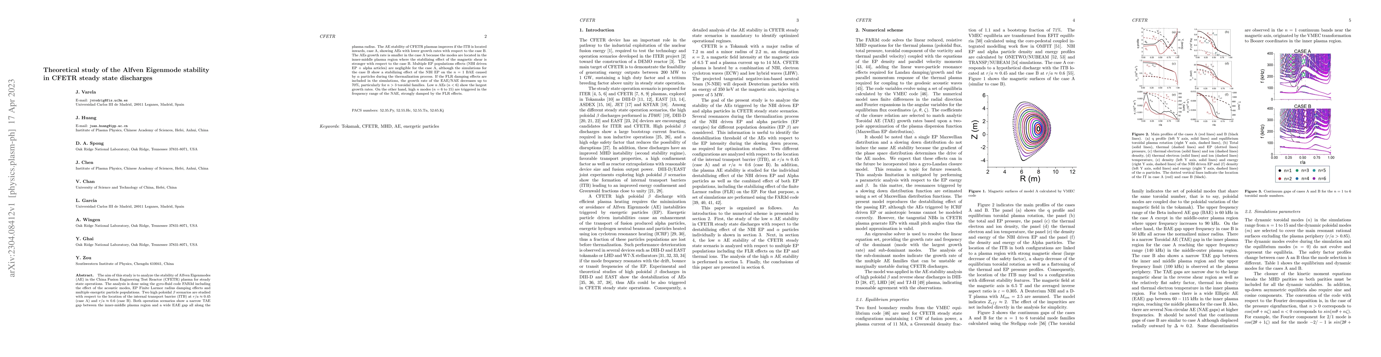 Thumbnail for Theoretical study of the Alfven Eigenmode stability in CFETR steady
  state discharges