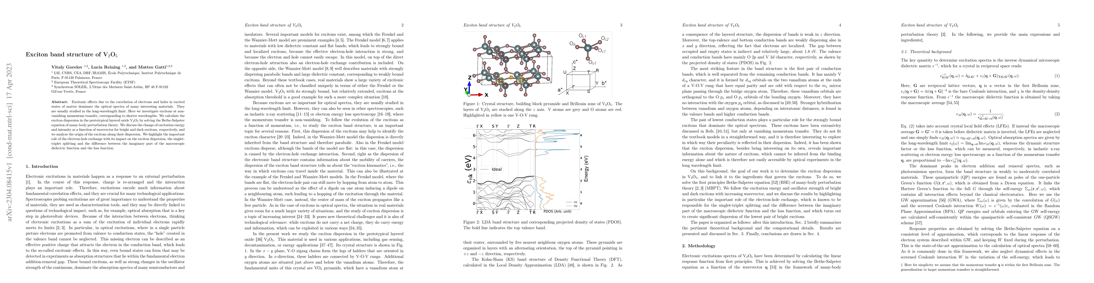 Thumbnail for Exciton band structure of V$_2$O$_5$