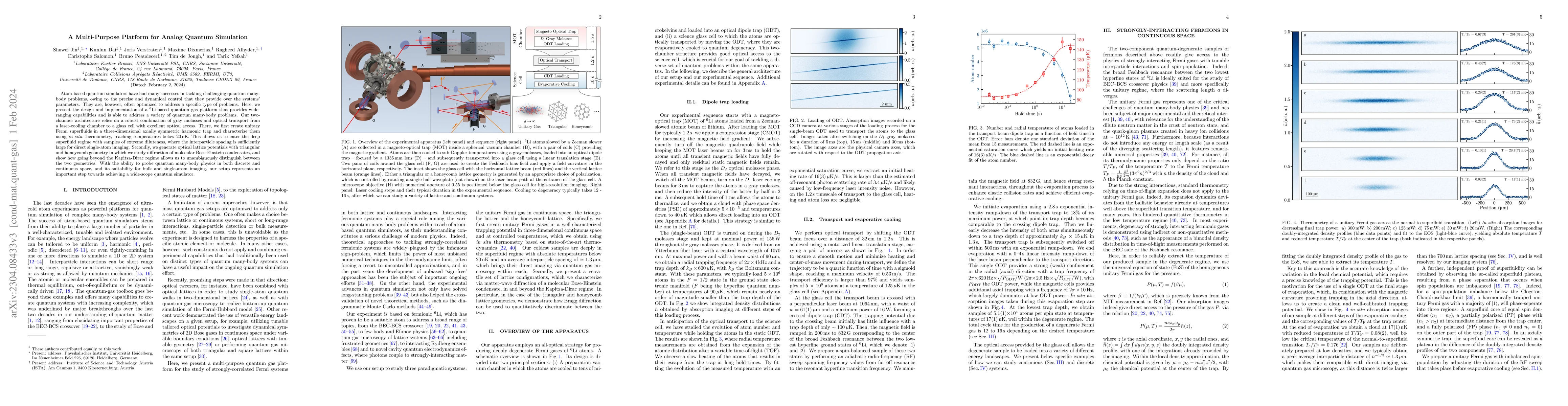 Thumbnail for A Multi-Purpose Platform for Analog Quantum Simulation