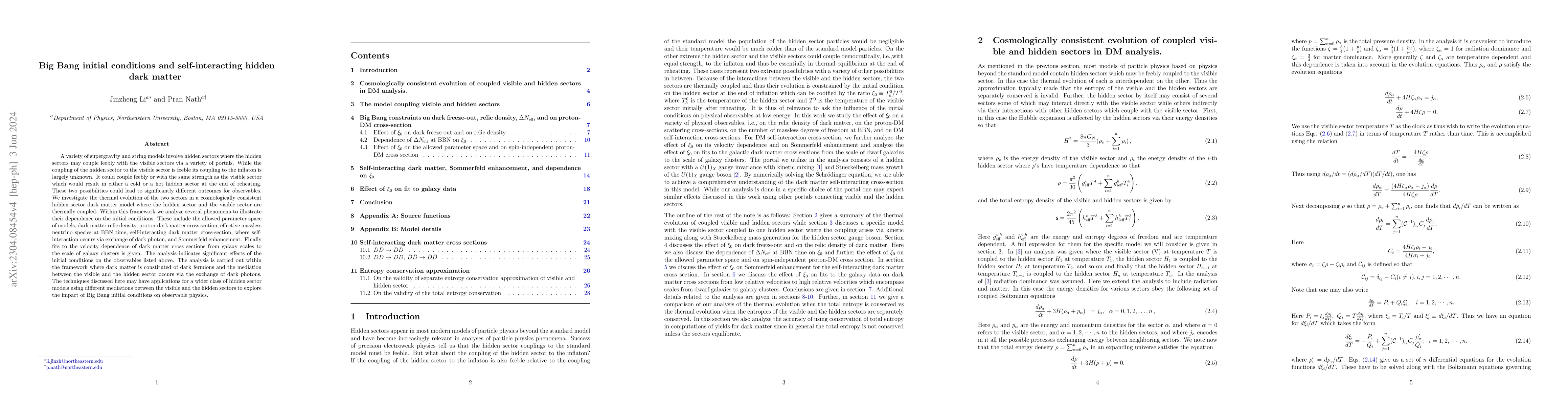 Thumbnail for Big Bang initial conditions and self-interacting hidden dark matter