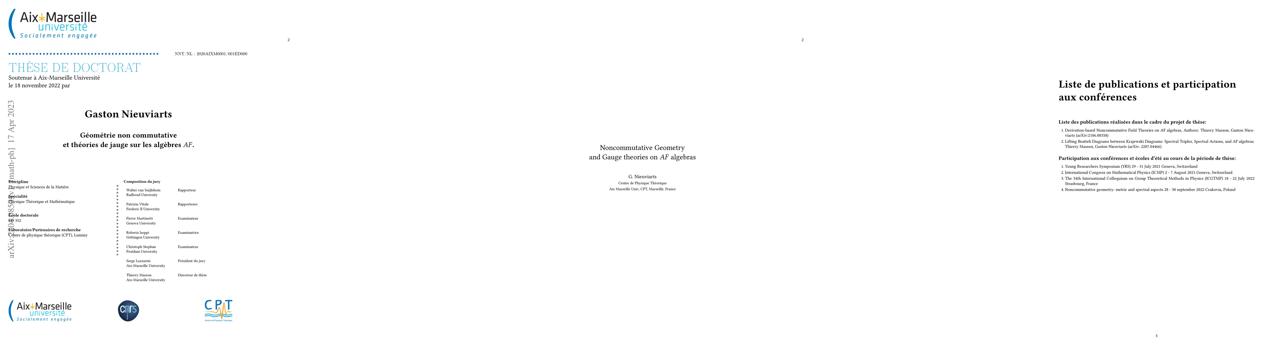 Thumbnail for Noncommutative Geometry and Gauge theories on AF algebras
