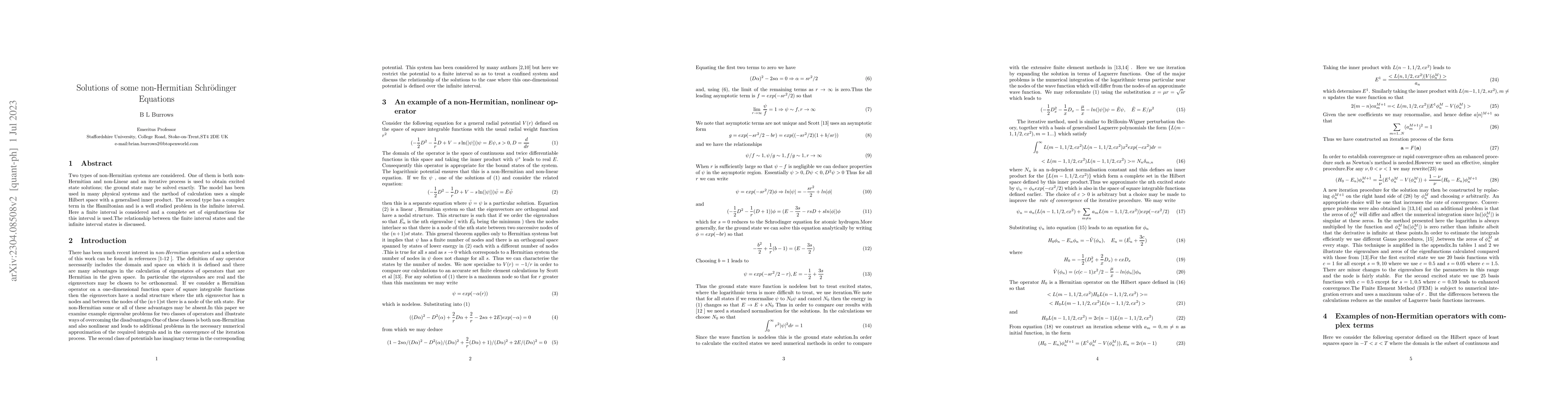 Thumbnail for Solutions of some Schrodinger equations