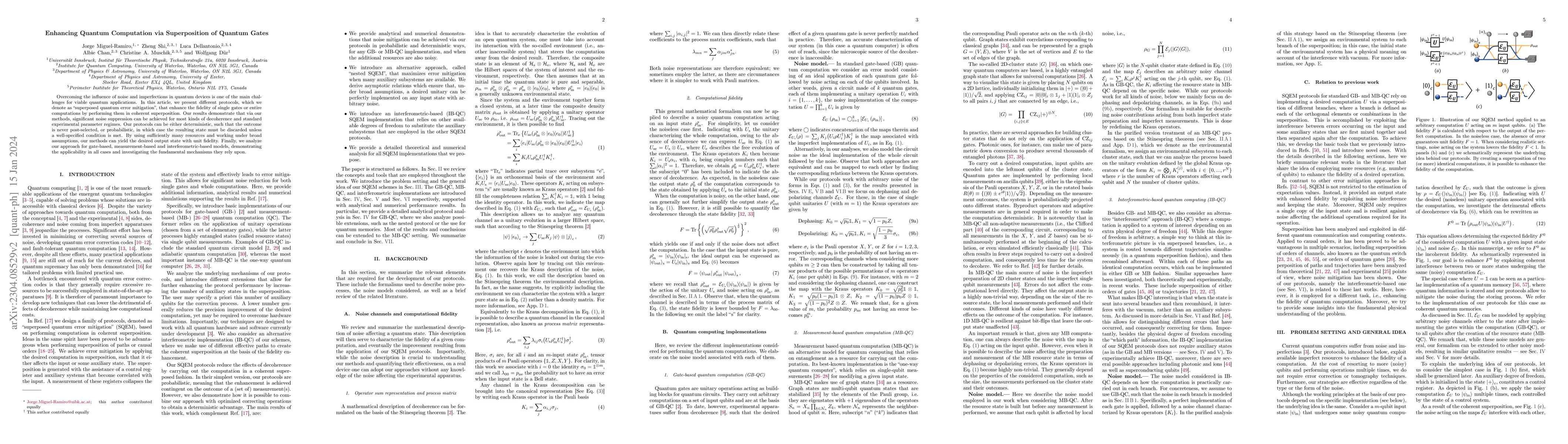 Thumbnail for Enhancing Quantum Computation via Superposition of Quantum Gates