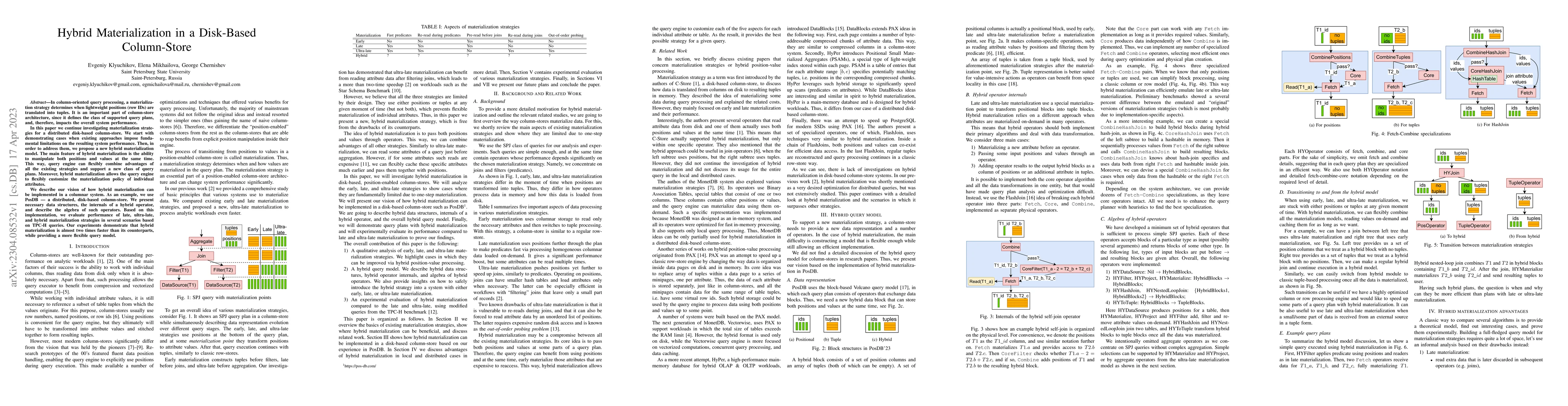 Thumbnail for Hybrid Materialization in a Disk-Based Column-Store