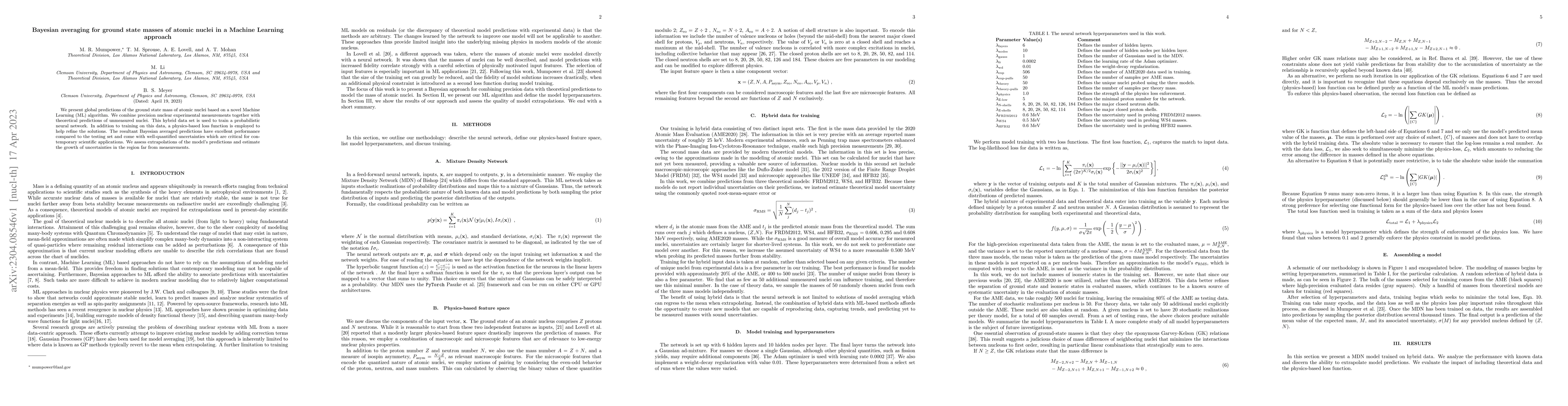 Thumbnail for Bayesian averaging for ground state masses of atomic nuclei in a Machine
  Learning approach