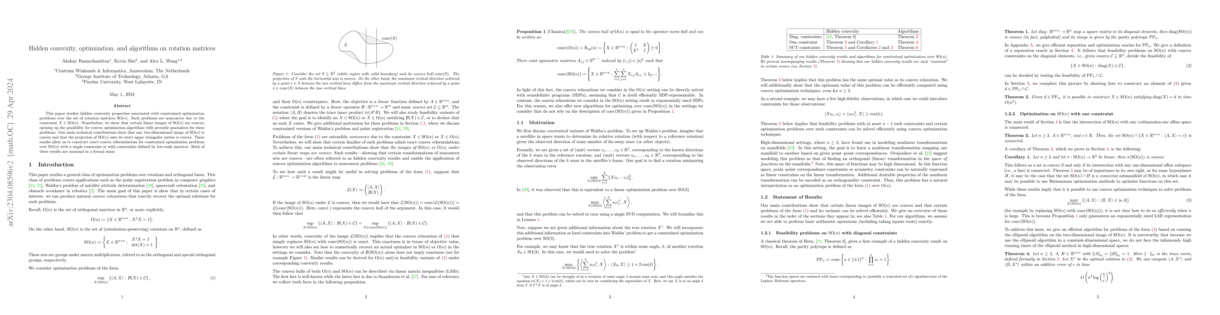 Thumbnail for Hidden convexity, optimization, and algorithms on rotation matrices