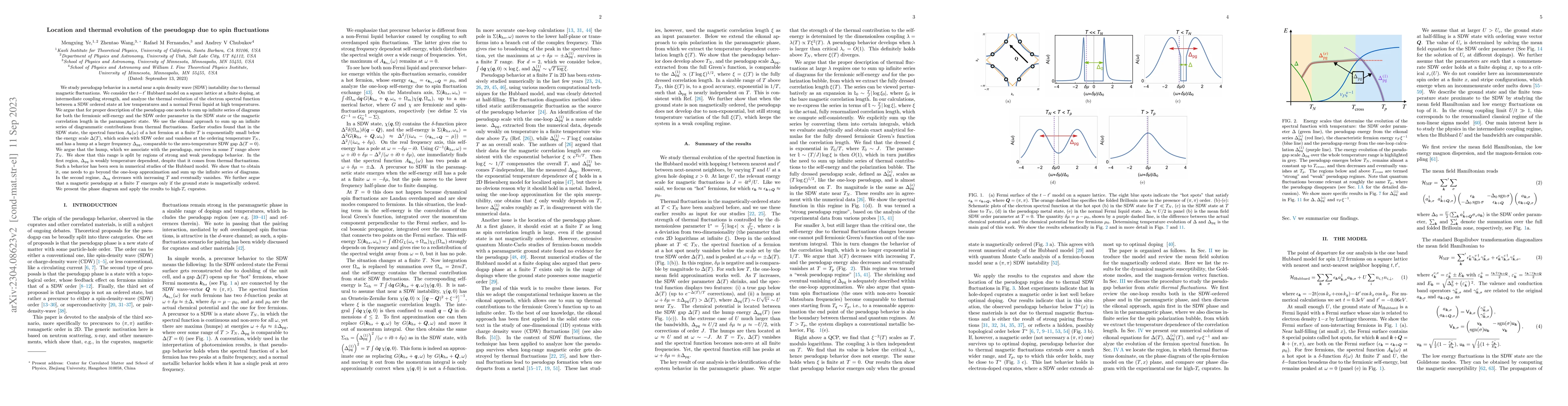 Thumbnail for Location and thermal evolution of the pseudogap due to spin fluctuations