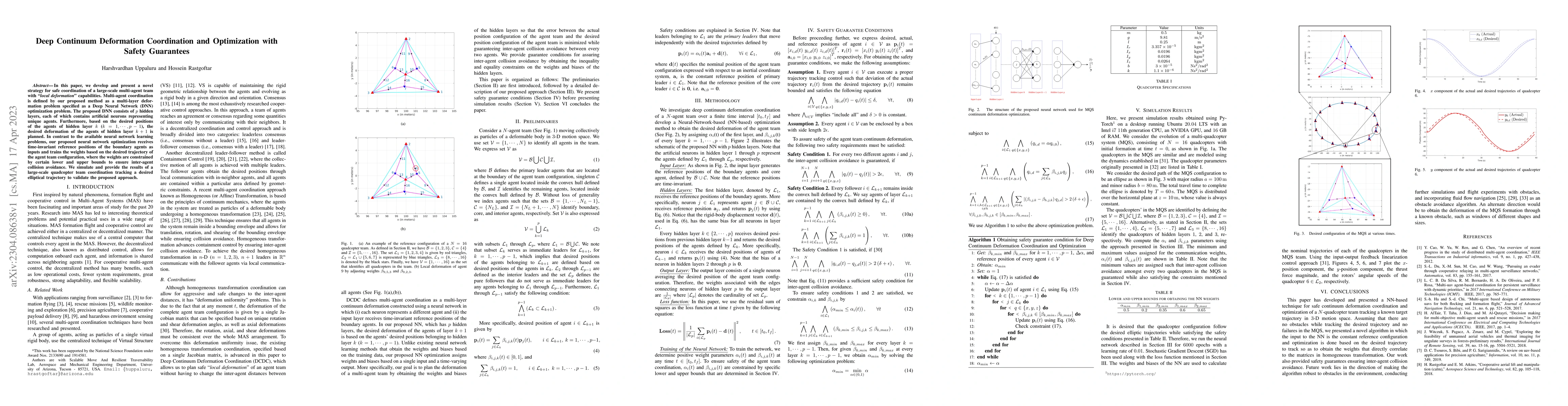 Thumbnail for Deep Continuum Deformation Coordination and Optimization with Safety
  Guarantees