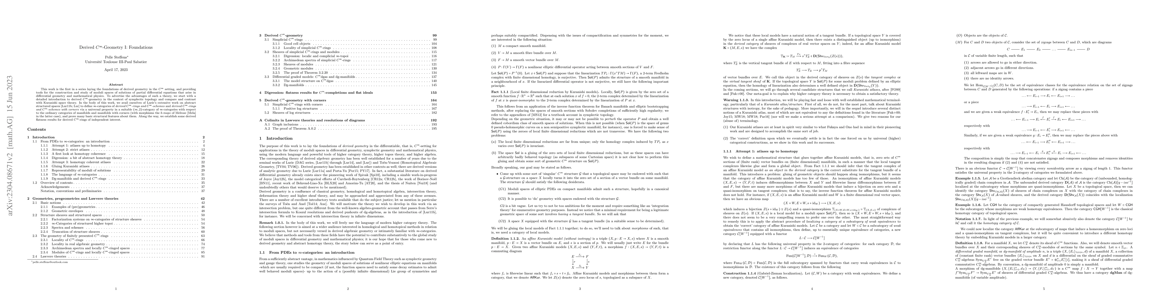 Thumbnail for Derived $C^{\infty}$-Geometry I: Foundations